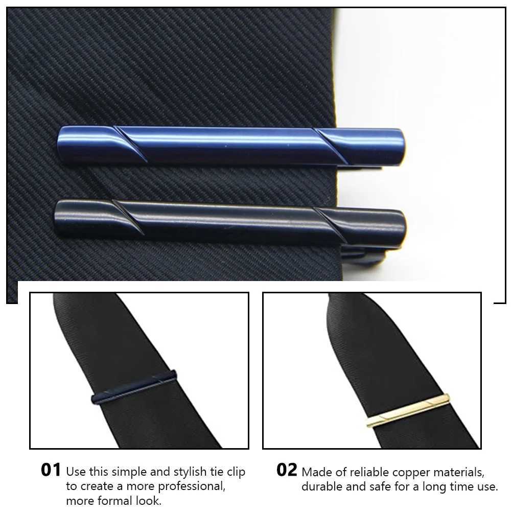 4 tie clips hard neck clip mini clip metal 6x06cm copper W240914