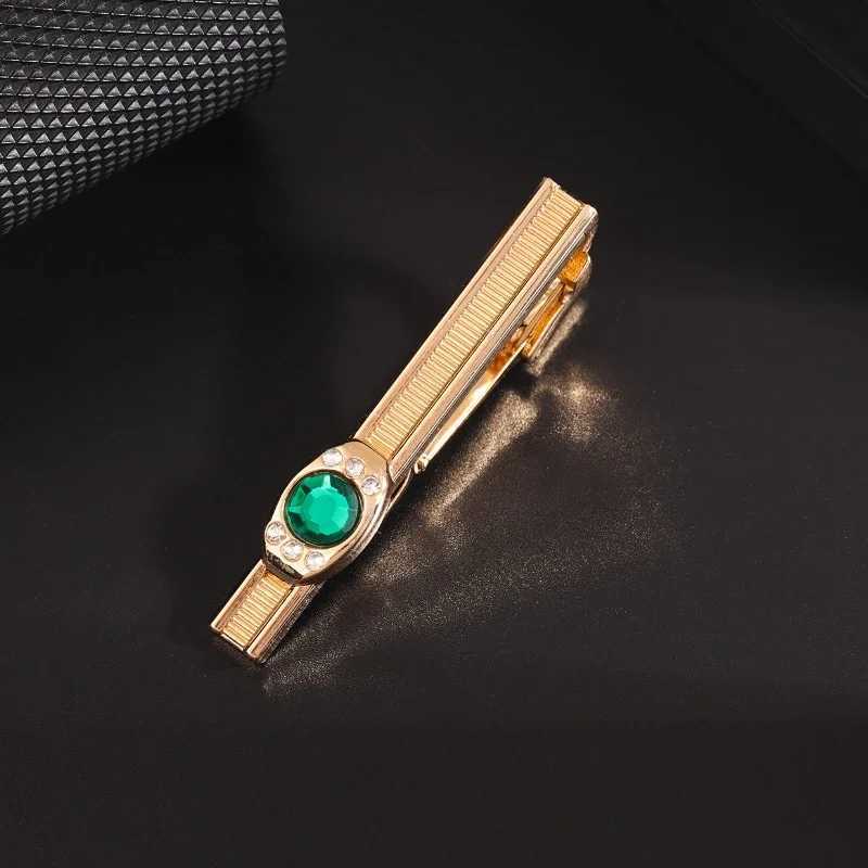 New luxury rhinestone crystal tie clip mens gold silver business wedding collar tie clip fashion jewelry W240914