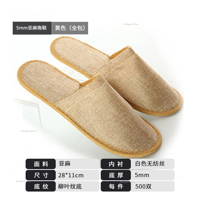 Spring Autumn Hotel Floor Home Cool Slippers, Anti Slip Wear-Resistant Cotton And Linen Slippers For Women pers