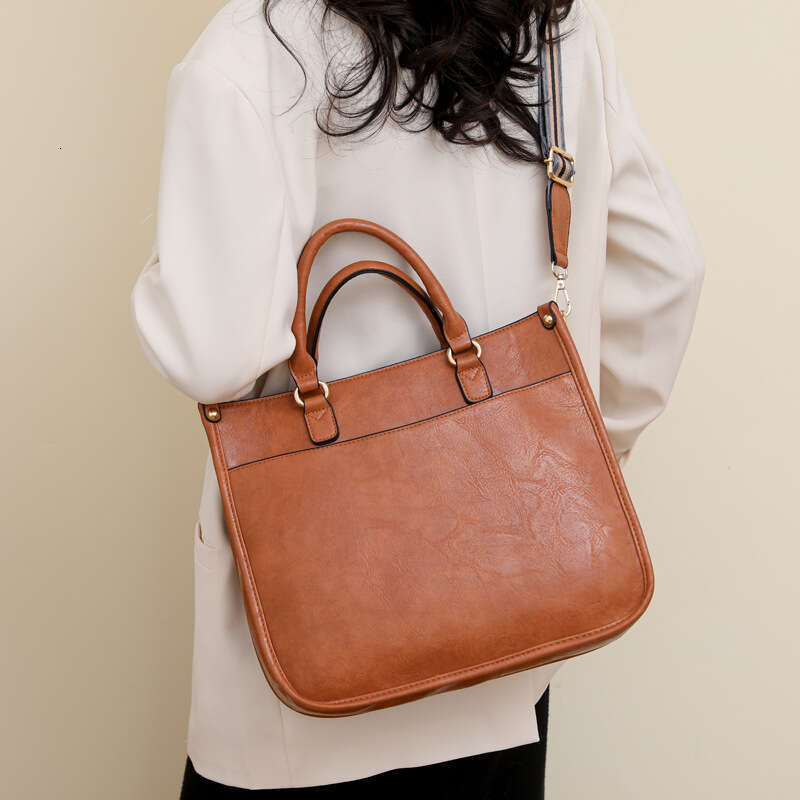 AMZZ Bags 2024 new casual handbag women's briefcase single shoulder crossbody bag