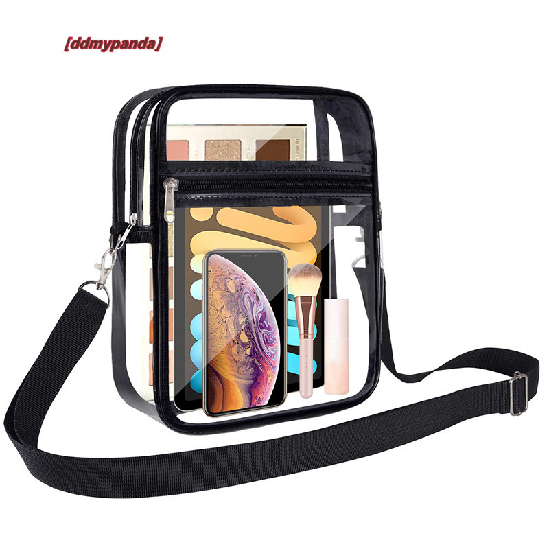 Transparent PVC single shoulder transparent crossbody for women's jelly bag, versatile and simple waterproof small square bag #10 ddmypanda