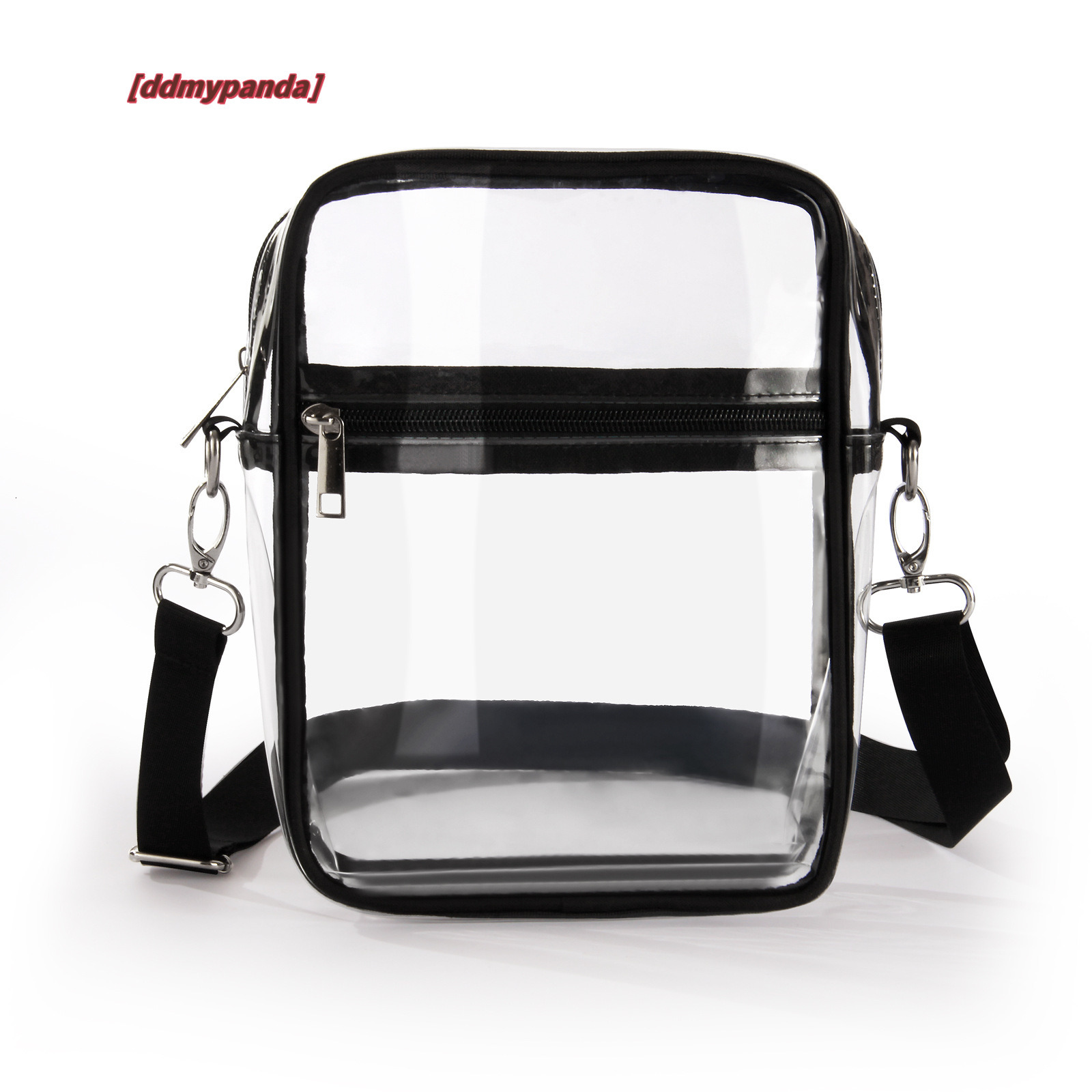 Transparent PVC single shoulder transparent crossbody for women's jelly bag, versatile and simple waterproof small square bag #10 ddmypanda