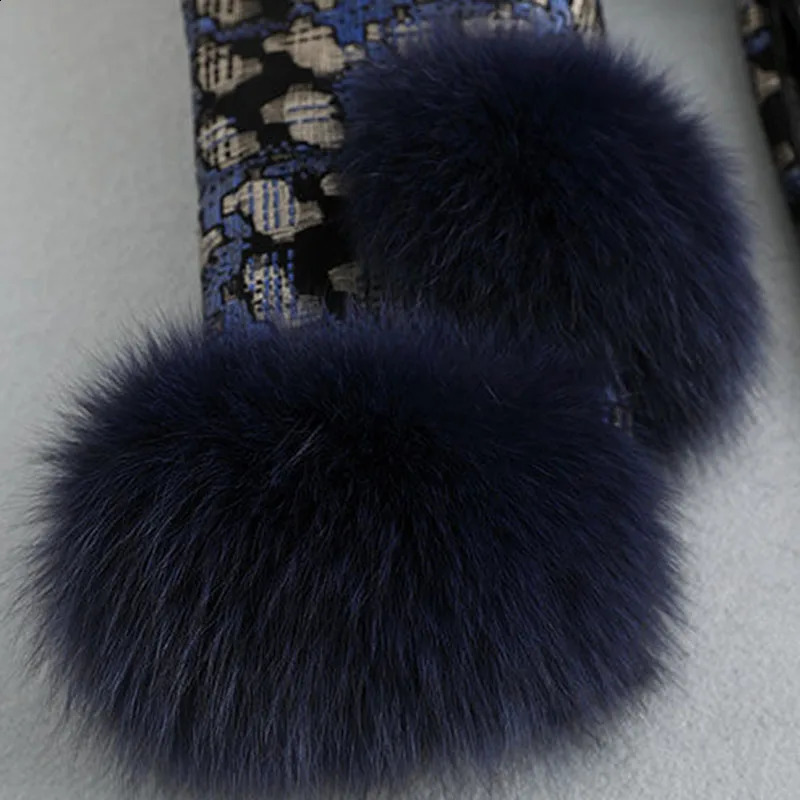 High-End Womens Deer Antler Veet Integrated For Winter Warmth Imitation Fox Collar Fur Long Parkour Coat 240914