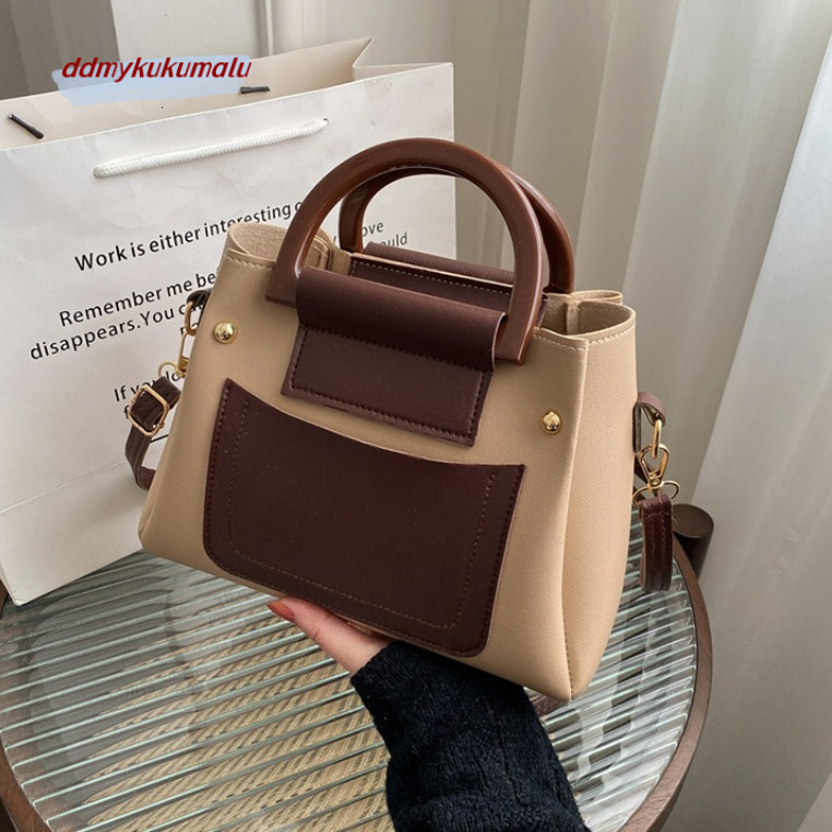 New Fashionable Texture Large Capacity Bucket Bag for Women, Korean Trendy Single Room Crossbody Bag, Ins Premium Handbag H727#14 bde7b