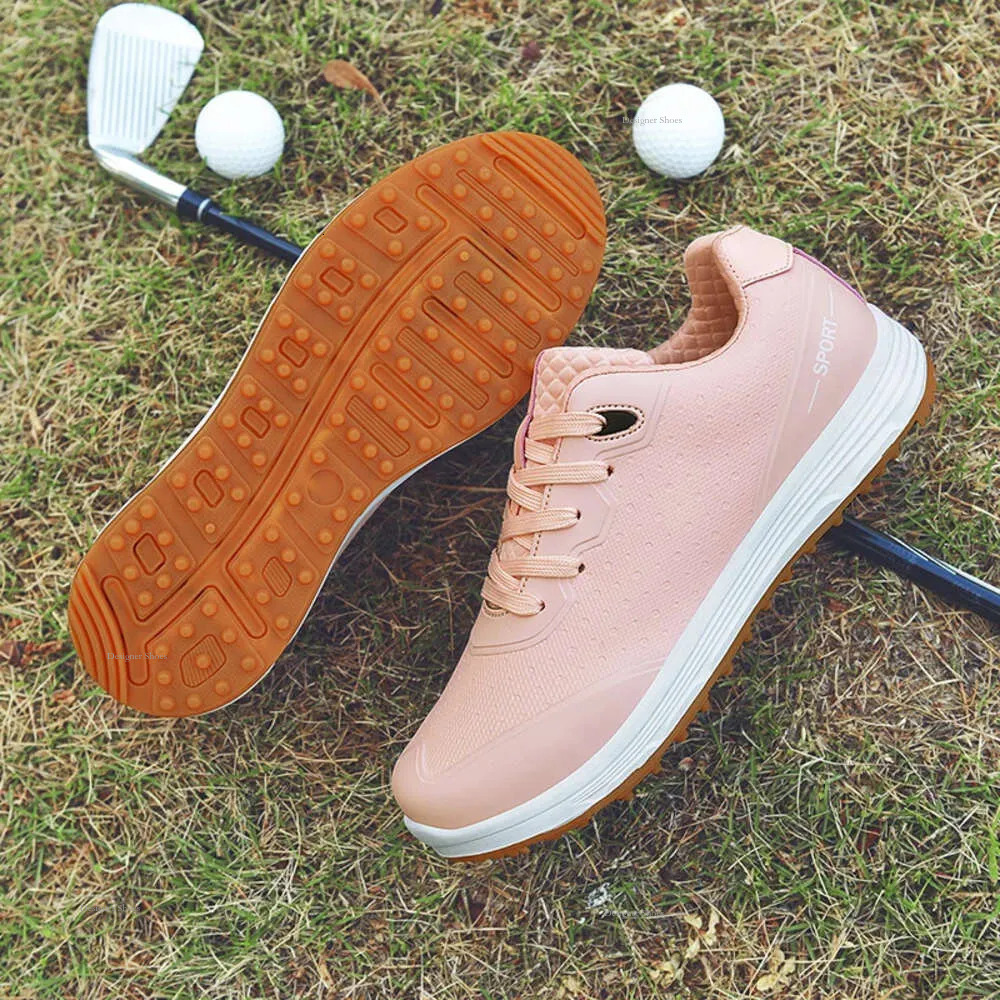 Women Comfortable Waterproof Golf Sneakers Outdoor Walking Men Golfing Footwear Anti Slip Knob Athletic Golfer Shoes ing er