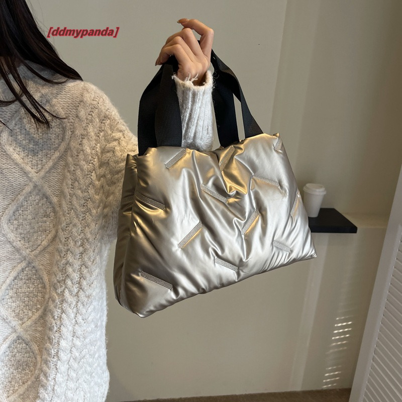 Autumn Winter Down for Women 2024 New Fashion, Small and Versatile Commuter Single Shoulder Tote Bag, Handheld Big Bag #22 ddmypanda
