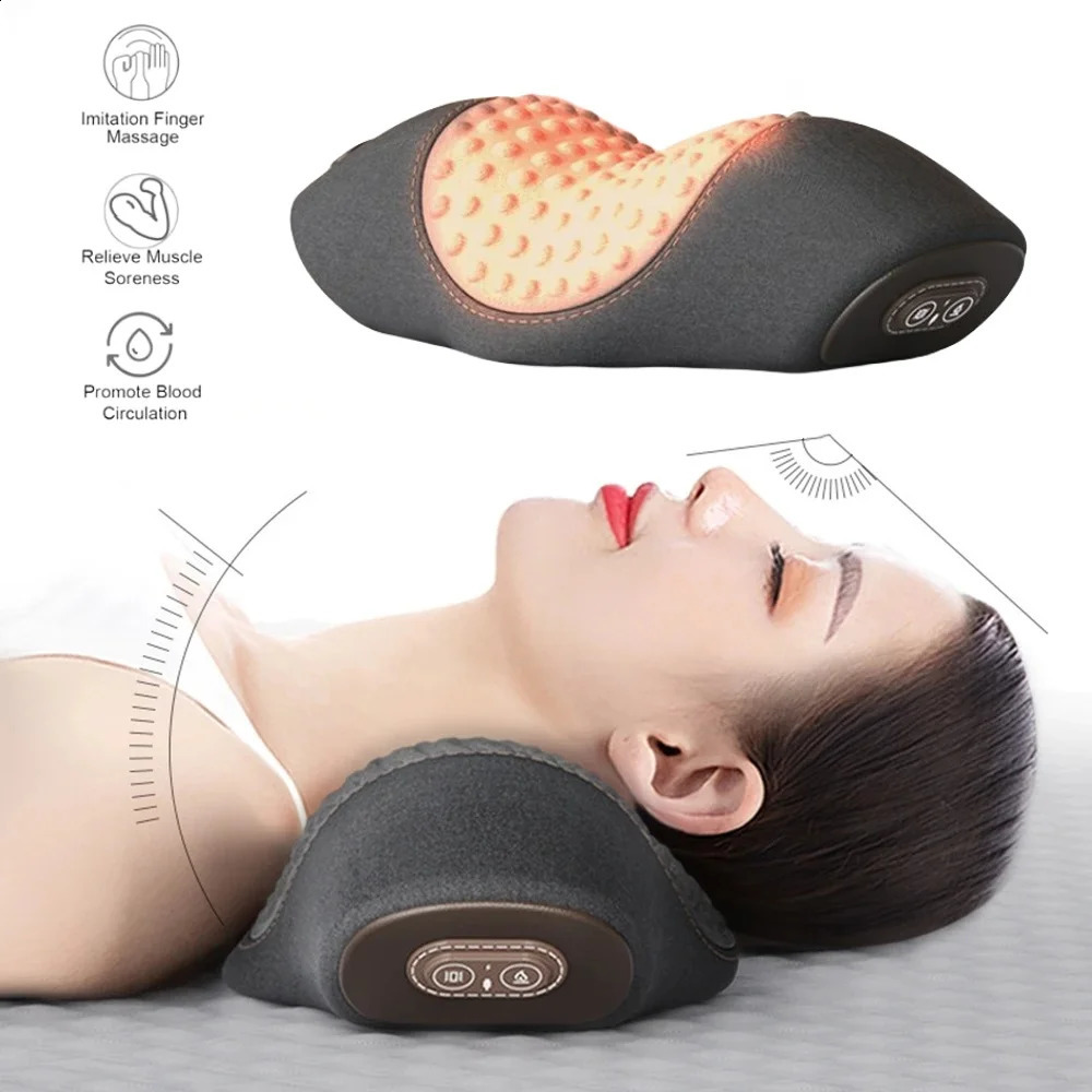 Electric massage pillow promotes blood circulation relieves muscle fatigue compresses heat vibrates and relaxes the body improves sleep quality 240914