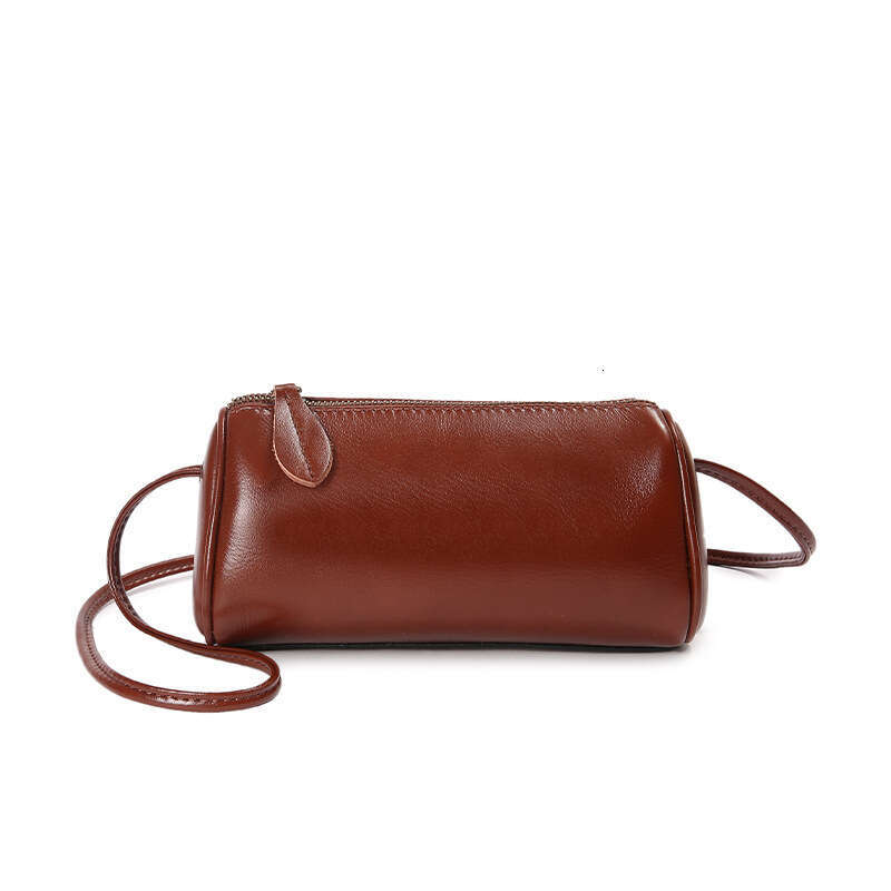 AMZZ Small for women's 2024 new fashionable and exquisite high-end soft leather one shoulder crossbody bag, internet famous small bag