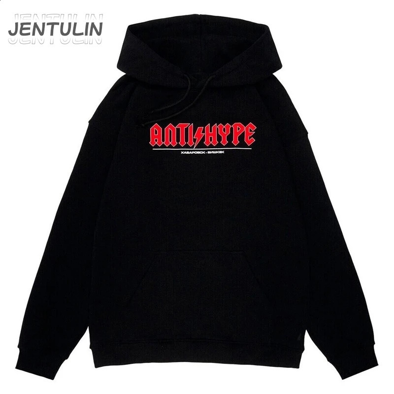 Mens hooded sweatshirt with oversized zipper Y2k streetwear hiphop Korean Harajuku retro letter graphic aesthetic clothing 240911