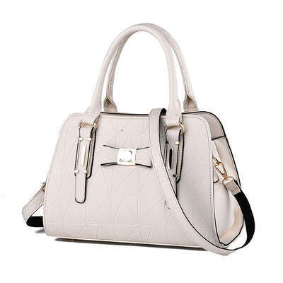 AMZZ Bow Women's 2024 New Fashion Embossed Handheld Large Capacity Shoulder Bag
