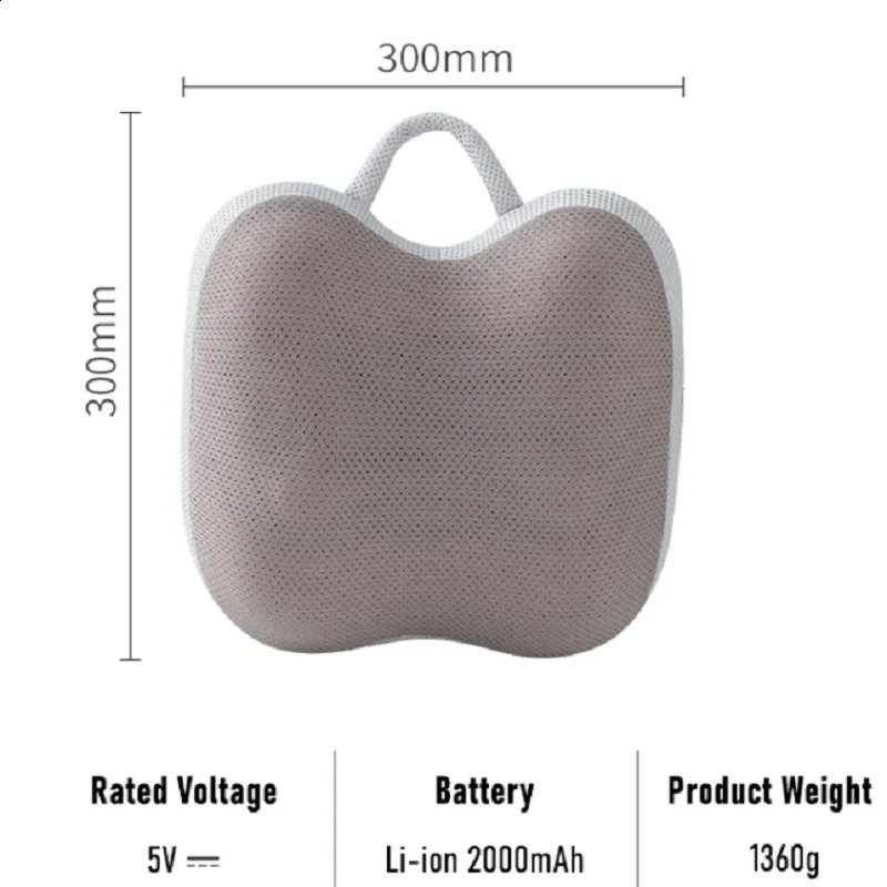 Electric intelligent neck massager pillow 3D head back finger pressure full body massager wireless for automotive and home infrared physical 240914