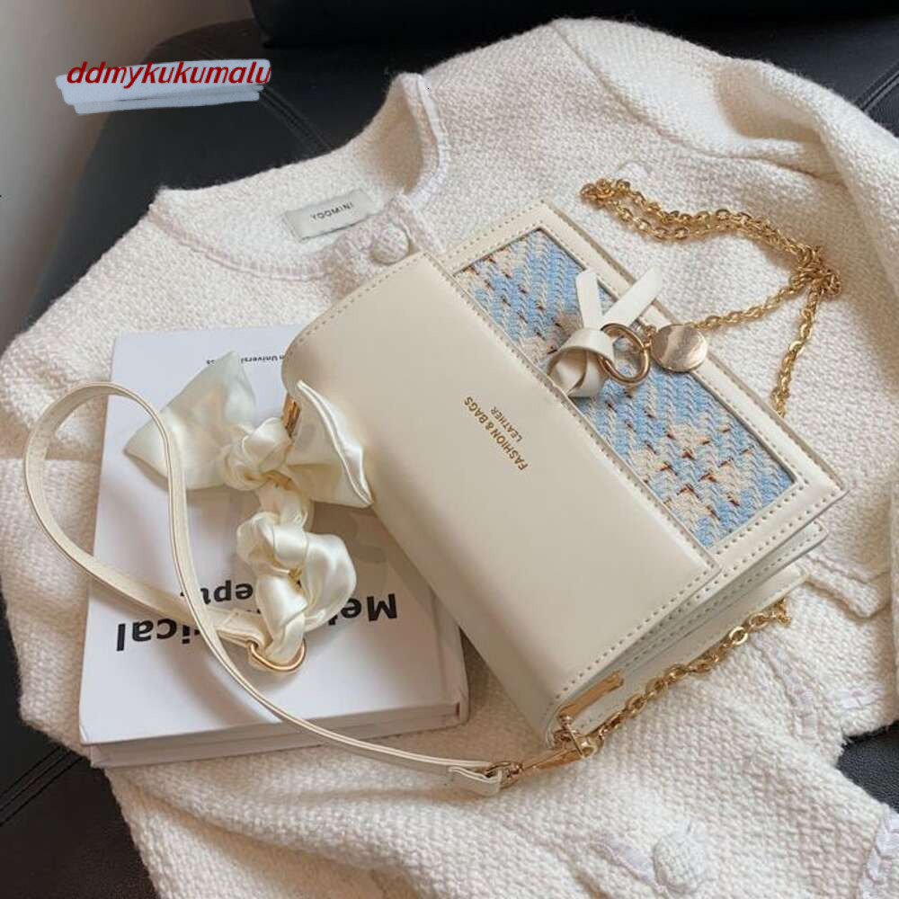 Korean Fashion Shoulder for Women's 2024 Summer New Western Versatile and Unique Instagram Chain with Diagonal Straddle Small Bag H7.22#25 kukuma