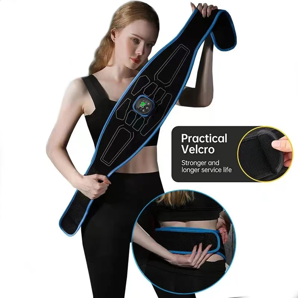 EMS Abdominal Toner Belt Electric Muscle Stimulating Toner Portable Fitness Massager Waist Trainer Slimming 240914
