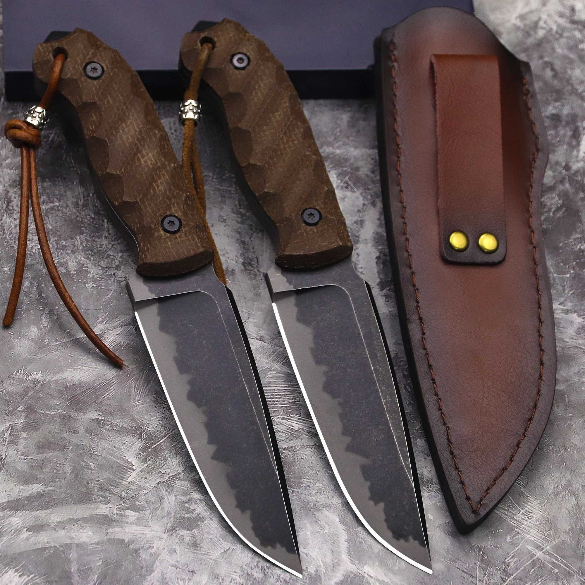 Tactical knife WPKOPYA U.S.A Linen handle 6mm reinforced DC53 steel All Tang Outdoor hunting jungle survival knife EDC multi-purpose knife M240914