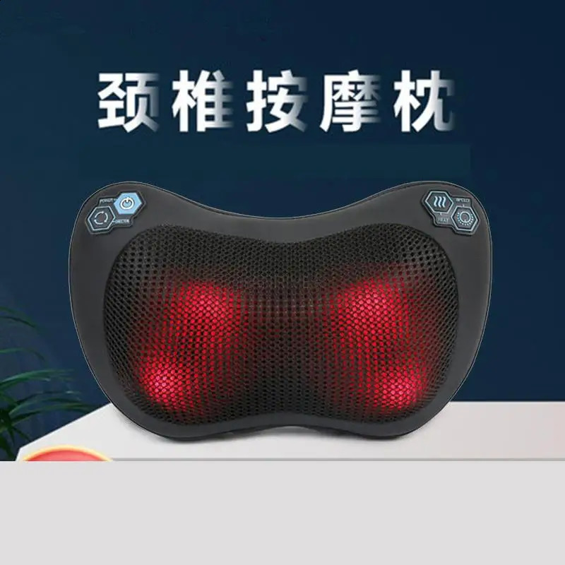 Neck massager kneading massager compression car back and waist small cylindrical spinal massage pillow 240914