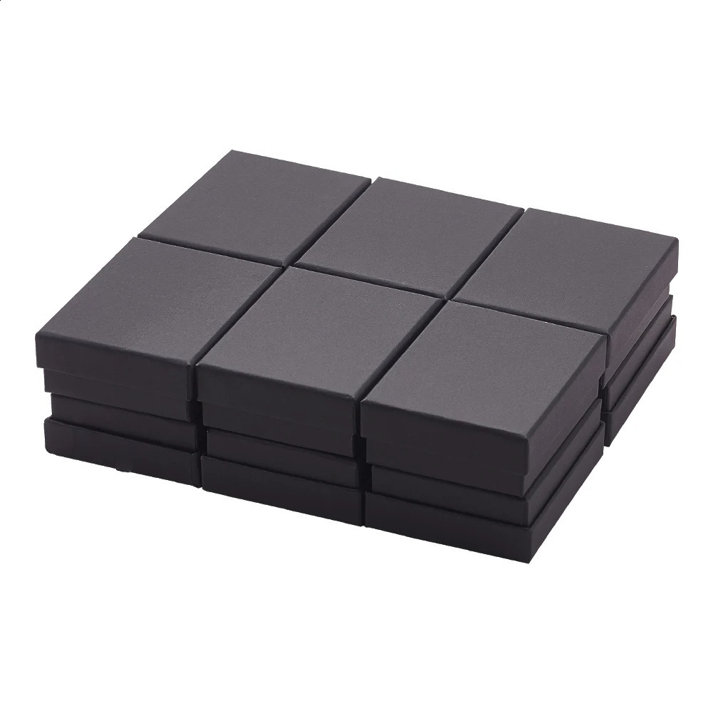 12pcs Simple Jewelry Boxes Valentines Day Gift Box For Necklace Bracelets Earring Ring Packaging Display Cardboard Storage Box 240910