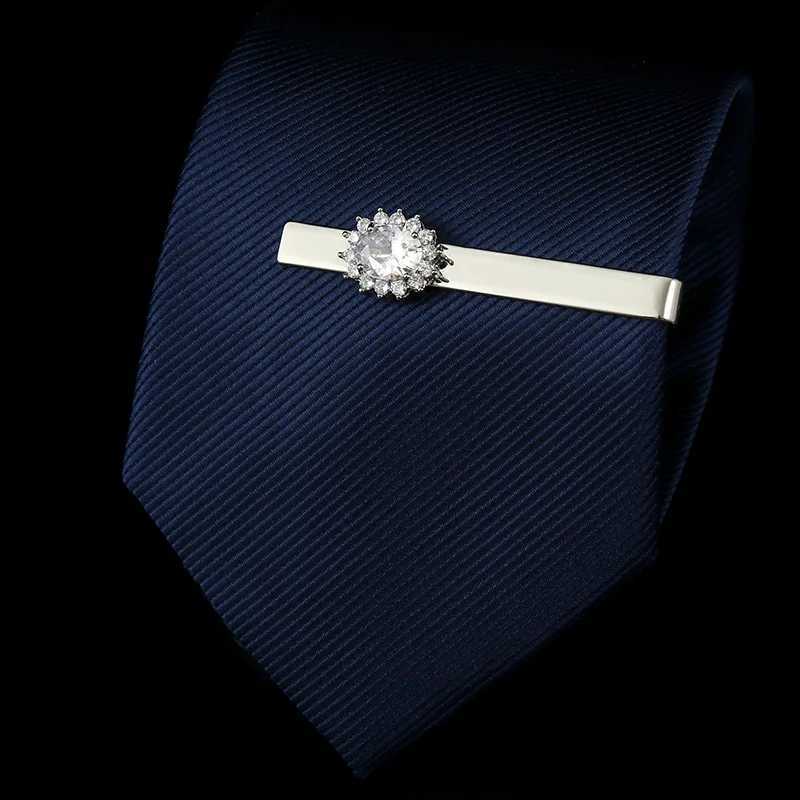 Advanced mens boutique lamp luxurious zircon tie clip fashionable temperature officially worn leading star tie accessories W240914