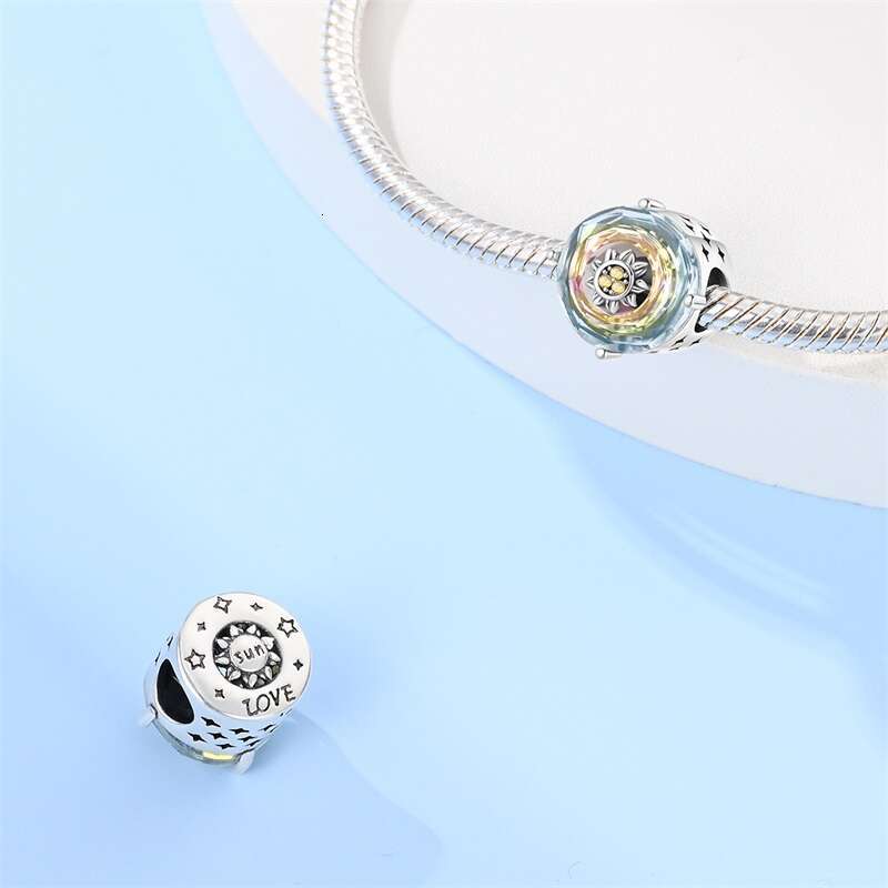925 New Charms Sterling Silver Fit Original Bracelet Shining Lotus Sun Peace Dove Pendant Beads DIY Jewelry Gift