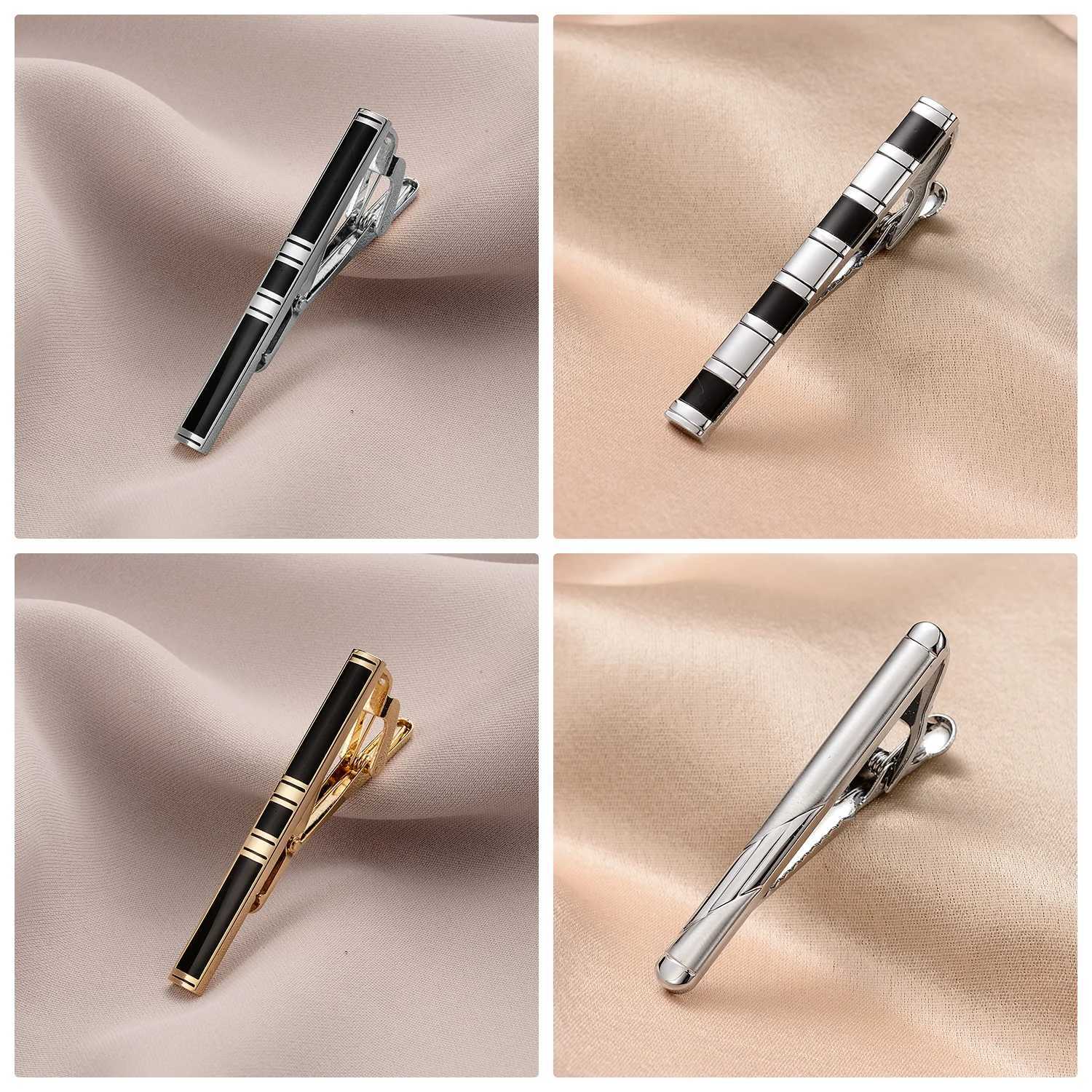 7/8 piece tie clip set with gift box wedding guest gift luxury mens jewelry business mens shirt cufflinks mens gift W240914