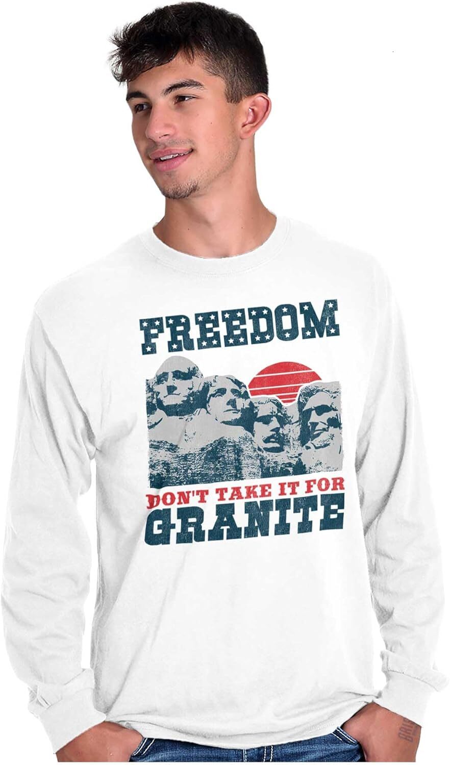 Long Sleeve Shirts for Men sweatshirt Freedom Take It Granite Pun Tshirt Women Tee Streetwear Casual tops clothes 79