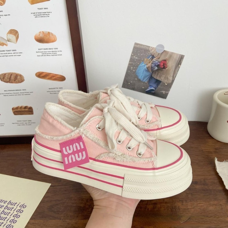 New Casual Height Increasing Platform Canvas Women Summer Outer White Sneakers Slipper Slip on Sandals Vulcanize Shoes