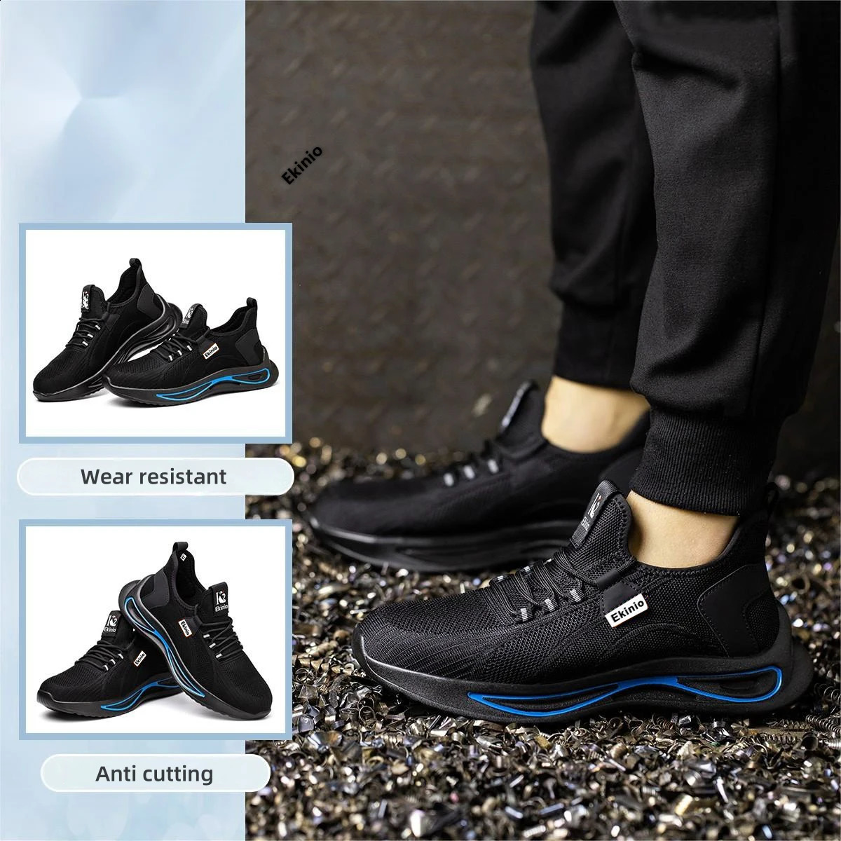 2025 new High Quality Indestructible Safety Sneakers Light Security Men Puncture-Proof Work Boots Steel Toe Shoes 240904