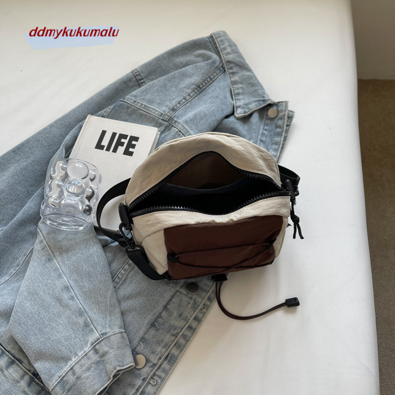 Korean style design women's casual crossbody new 2024 summer simple large capacity contrasting single shoulder bag H724#17 kukumalu