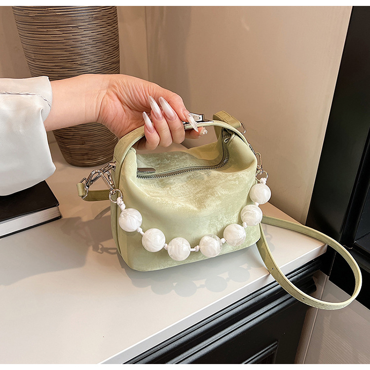 Chain Bag Handbag Slanting Cross Shoulder Bag For Women A Gradient Printed PU Bucket Bag Women's