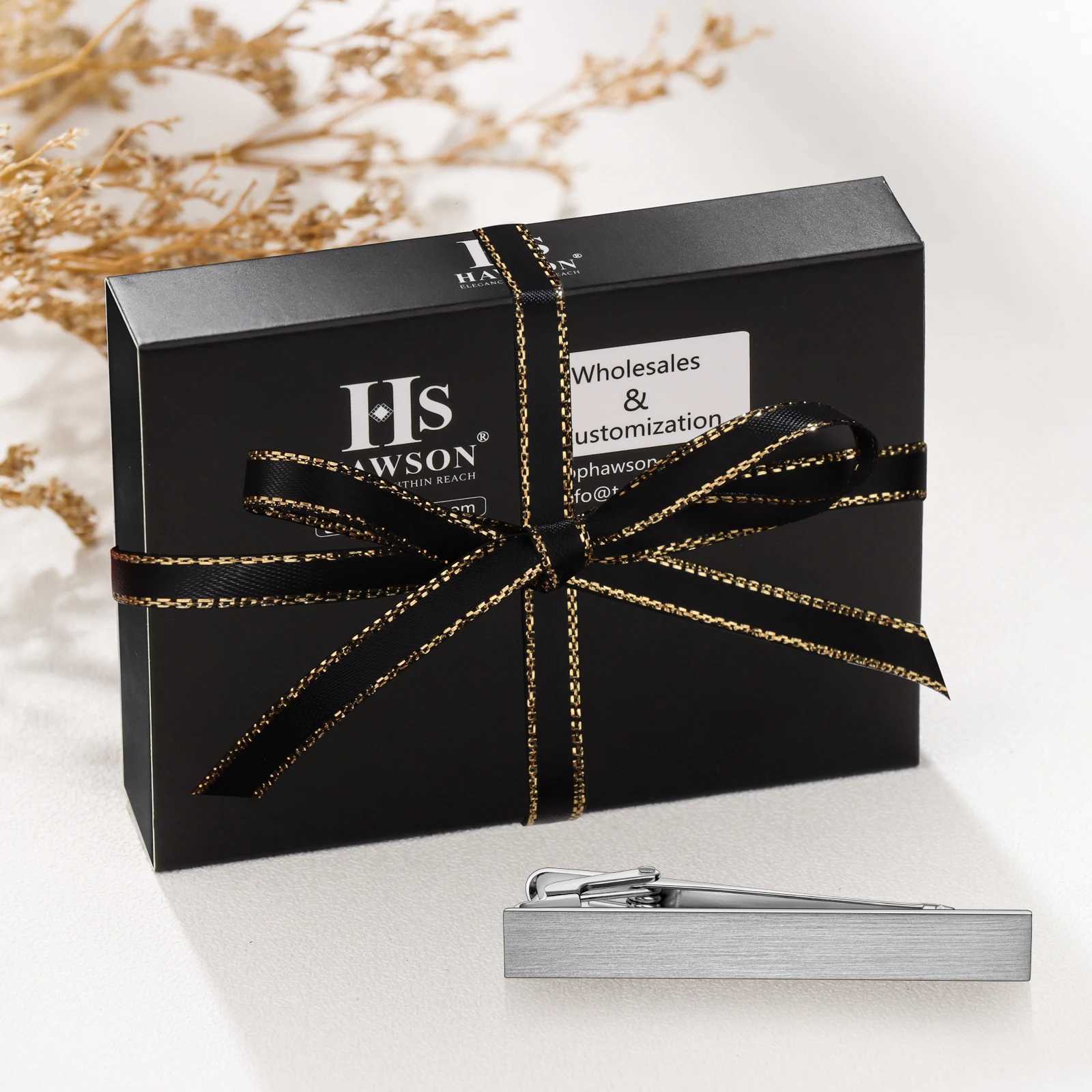 HAWSON Classic Tie Clip for Men Fashion Gold Tie Bar for Groomsmen Gifts Accessory Jewelry 2-2.2~2.5 inches W240914