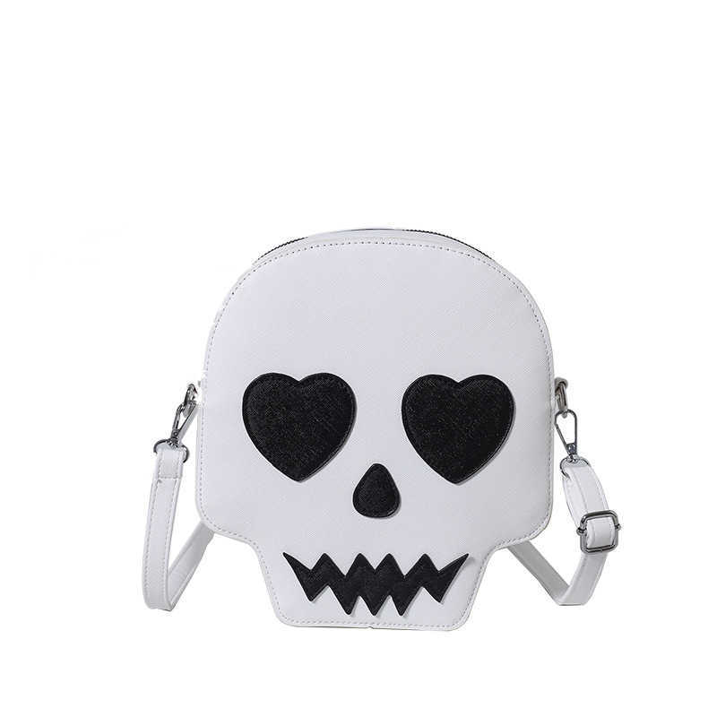 CMM Personalized Fashion Bag for Women Trendy Cool Skull Small Round Bag Versatile Halloween Single Shoulder Crossbody Bag