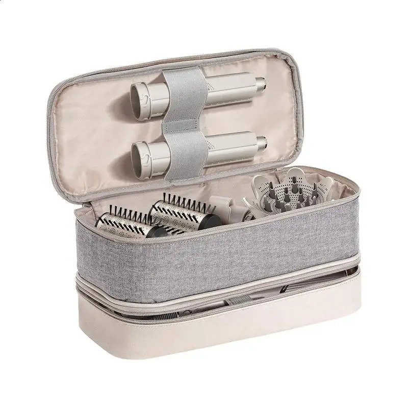 DoubleLayer Hair Bag Dryer Shark Flexstyle Accessories Tools Storage Makeup Travel Case Carrying 240903