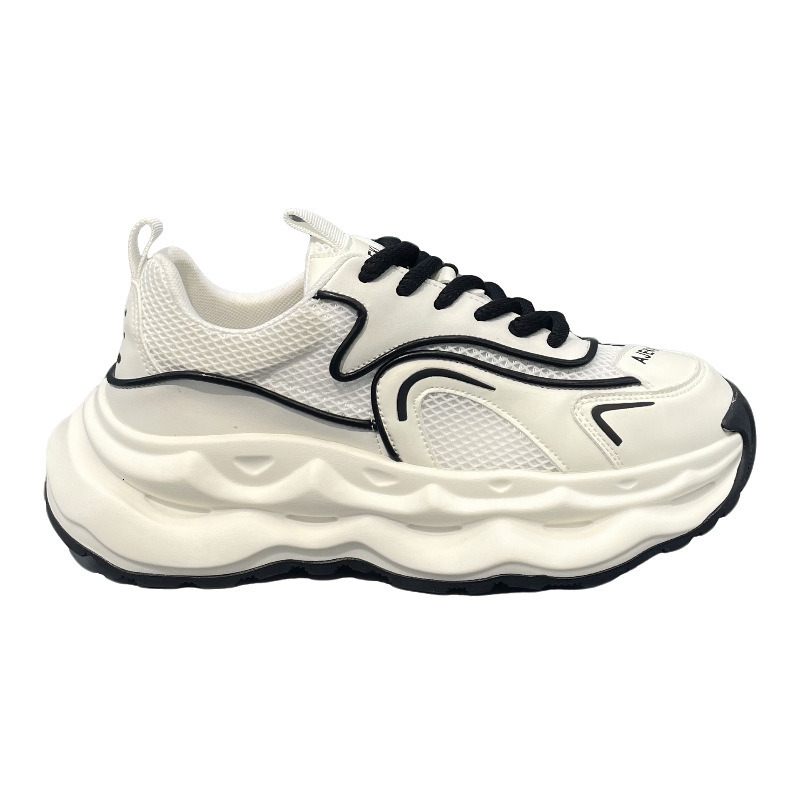 Ddmybear Men's 2024 New Height Increasing Lace Up Casual Breathable Niche Dad Lightweight Sports Shoes Chinese Brand Shoes F915-159