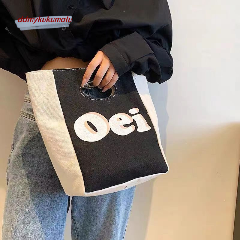 Small niche design, cute handbag, tote casual commuting lunch box makeup storage bag, women's bag H7.19#8 ddmykukumalu