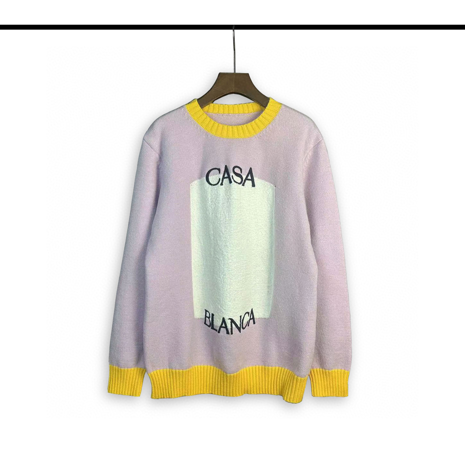 Men's Plus Size Sweaters in autumn / winter acquard knitting machine e Custom jnlarged detail crew neck cotton 733g