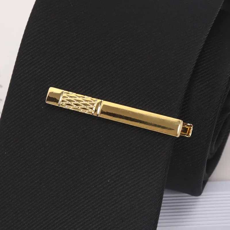 Mens Tie Clip Gold Luxury Classic Simple Style Pin Buckle Rod Mens Business Necklace Clip Metal Gift Accessories W240914