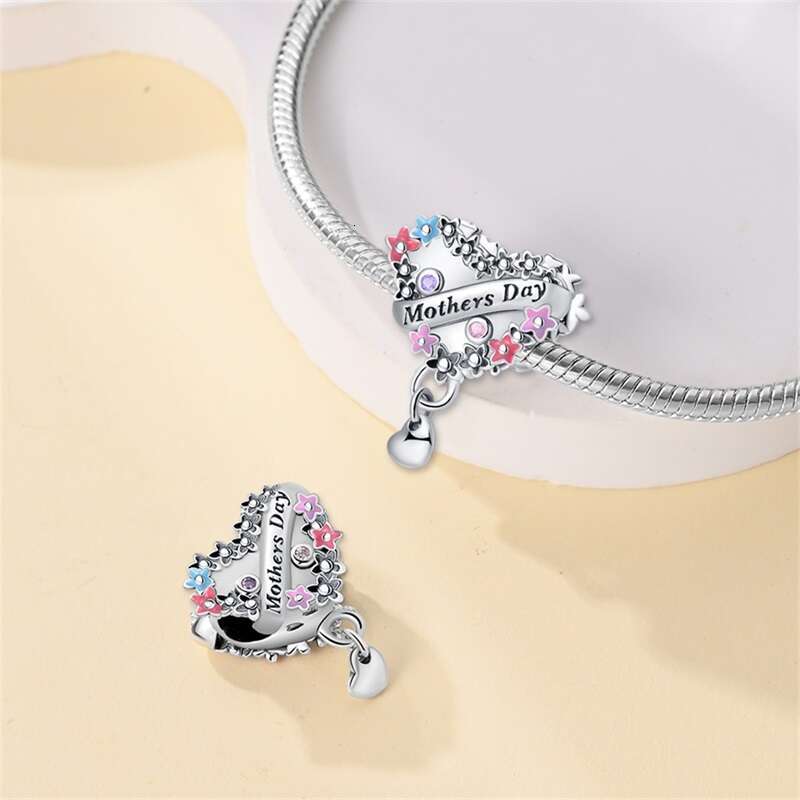 New 925 Sterling Silver Baby Shoes Love Family Charms Beads Fit Original Bracelet DIY Mother's Day Jewelry Gift