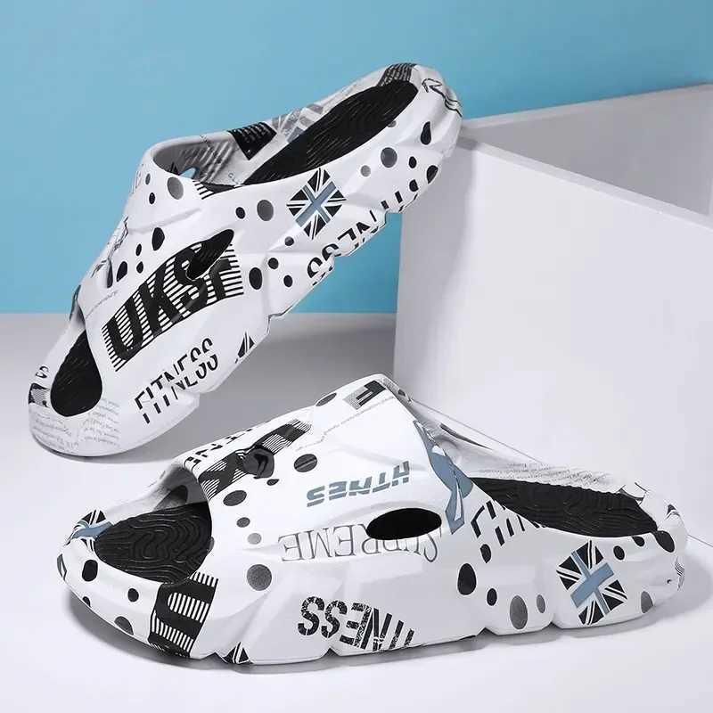 Original New Style Slippers Mens Sandals Summer Fashion Thick Bottom Anti-slip Slip-on Flip Flops Camouflage Beach Slides Shoes M240914