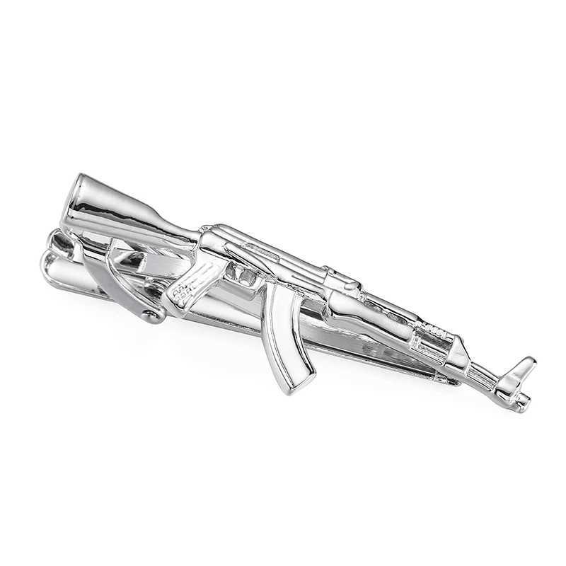 DY high-quality brass semi-automatic submachine gun model tie clip mens high-end business wedding tie clip wholesale W240914