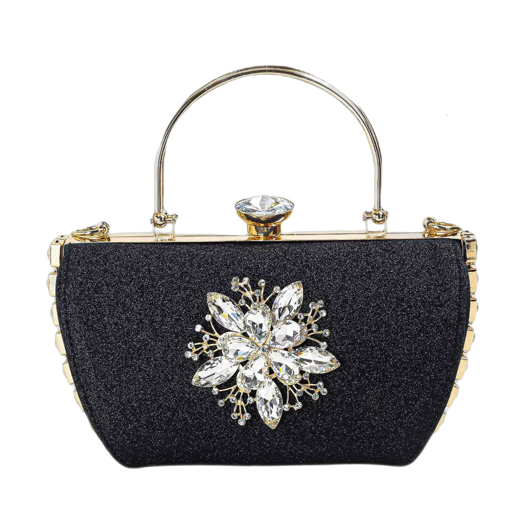 Diamond studded flower banquet formal dress, socialite women's qipao annual meeting evening dress bag, batch
