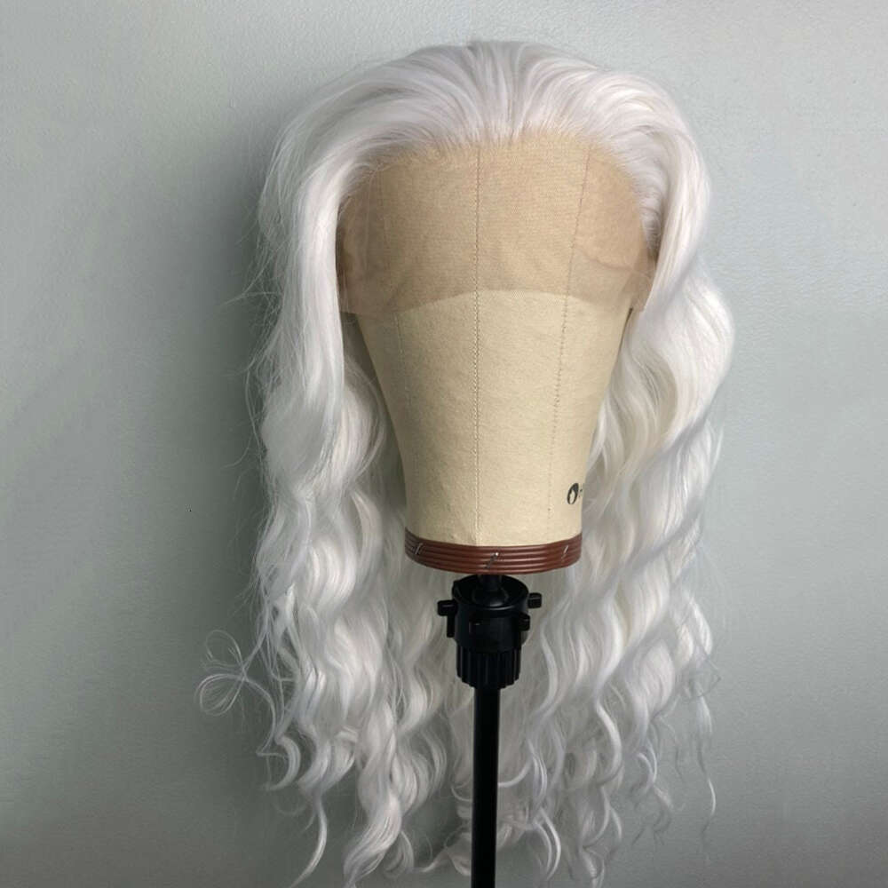 Snow White Lace Front 13X3 Cosplay Heat Safe Synthetic Wig Long Curly Wigs Free Part Realistic Natural Haire For Women