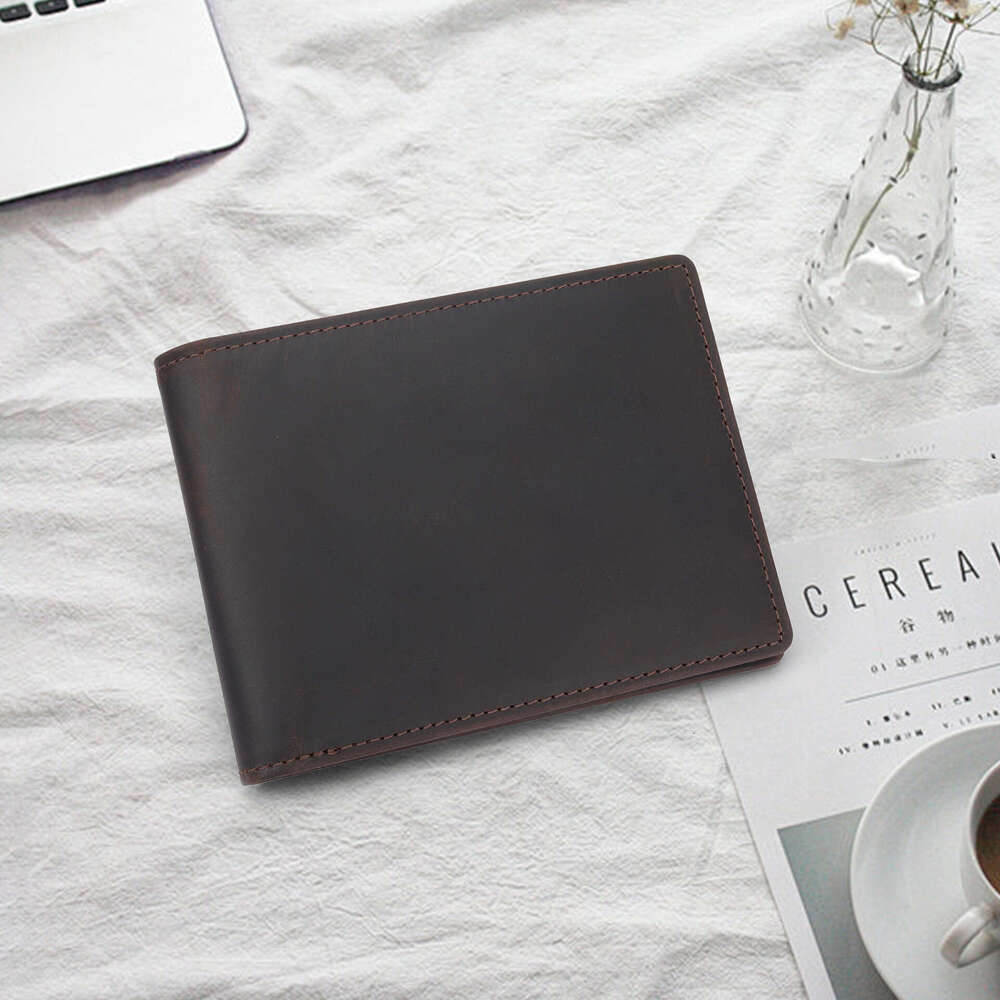 AMZZ Classic Genuine Leather Soft Money Clip Layer Cowhide Zero Wallet Men's Edition