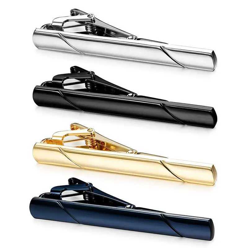 4 mens tie clips mens tie clip set regular tie neck wedding business clip W240914