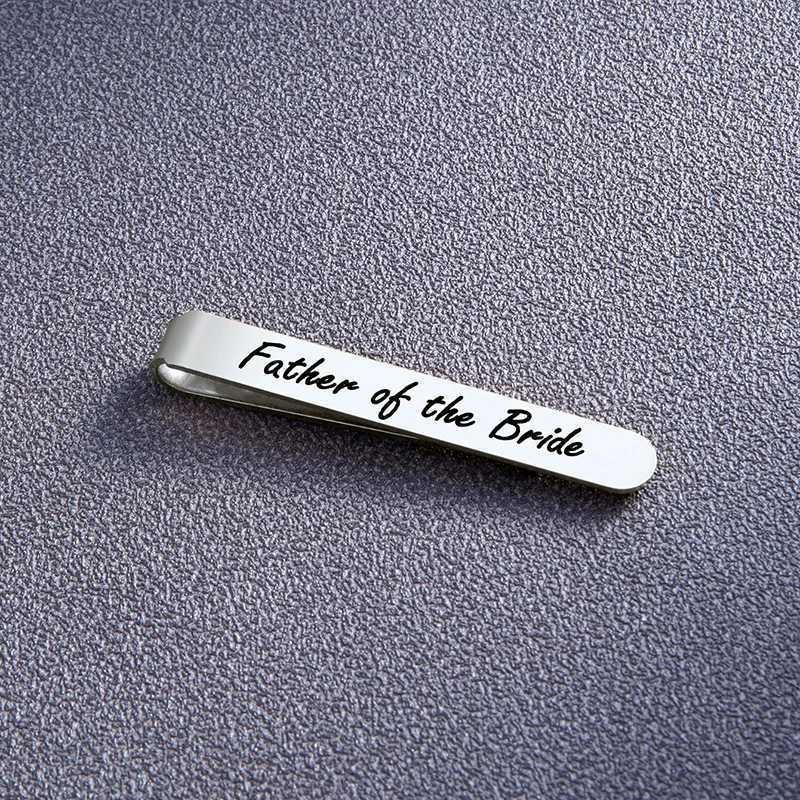 Stainless steel mens tie clip brides tie clip wedding jewelry accessories W240914
