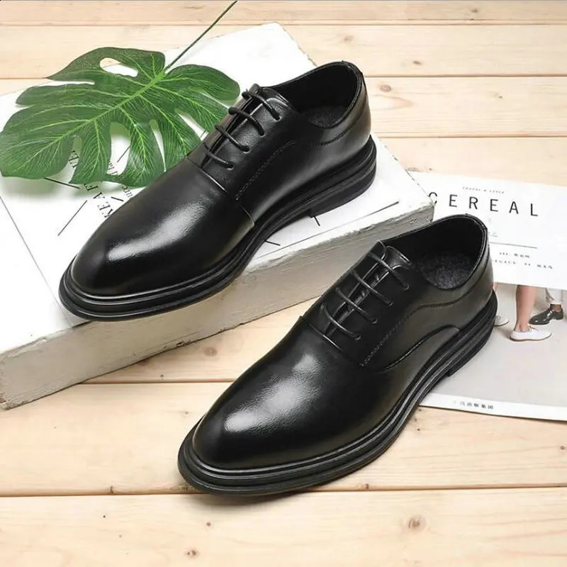 Dress Oxford Business Office Pointed Black Brown Lace Mens Formal Wedding Shoes 569 241030