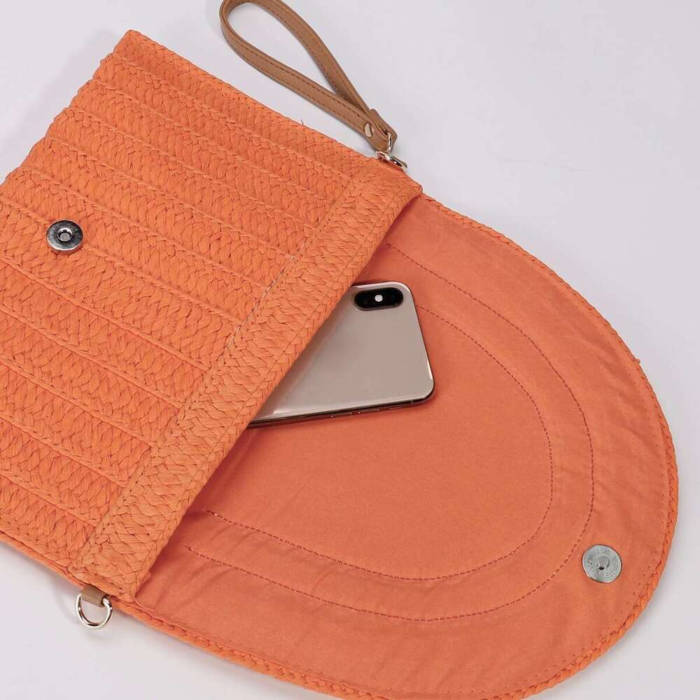 AMZZ High end handbag 2024 new paper grass woven crossbody bag, niche women's shoulder bag