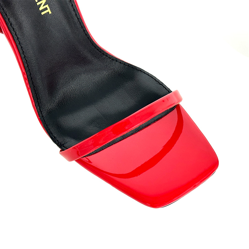 luxury high heels sandals genuine leather designer slippers Black and Gold Wedding Dress Classics shoes with box size 35-42