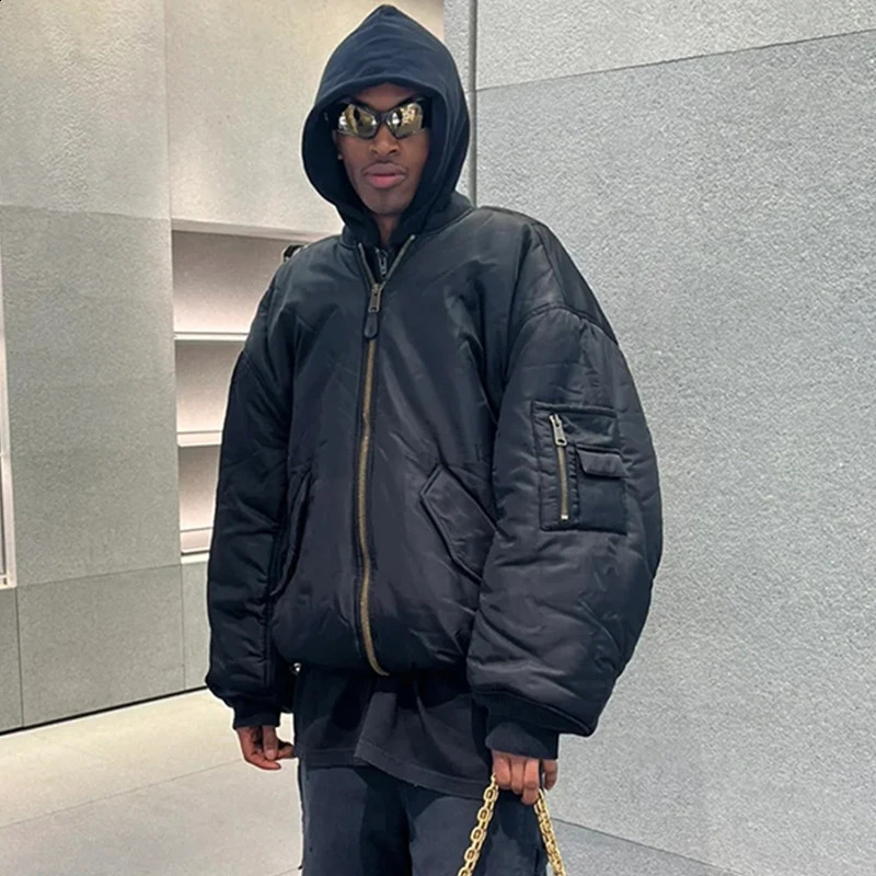 NIGO Mens Womens Spring And Autumn Fashion Doing Old Zipper Splicing Hooded Loose Long Sleeve Pilot Jacket Coat Ngvp #nigo8589 240905