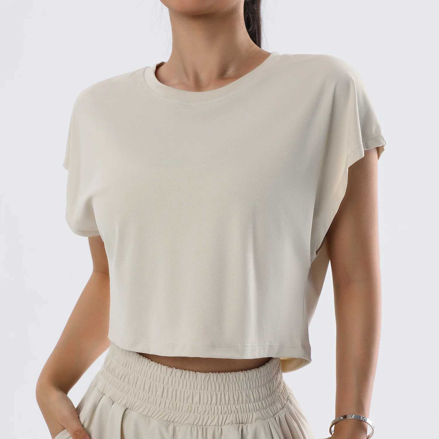 Women Yoga Short Sleeve Sports Fitness T-Shirts Push Up Yoga Top Womens Gym Yoga Shirt Sport Wear Workout Athletic Wear M240914