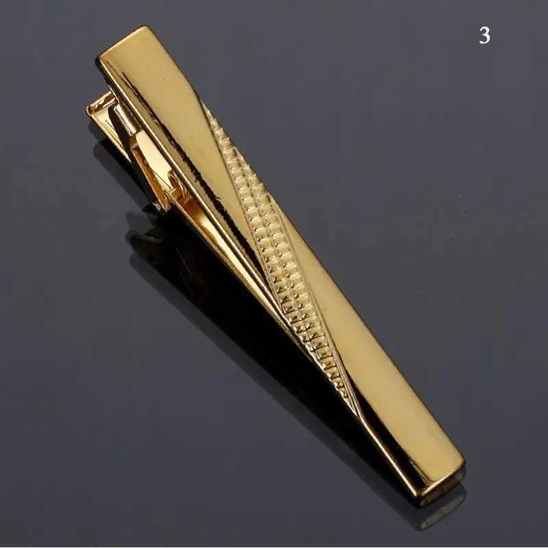 Luxury Tie Clip Classic Simple Style Pin Buckle Bar Gold Mens Business Necklace Clip Metal Mens Jewelry Accessories W240914