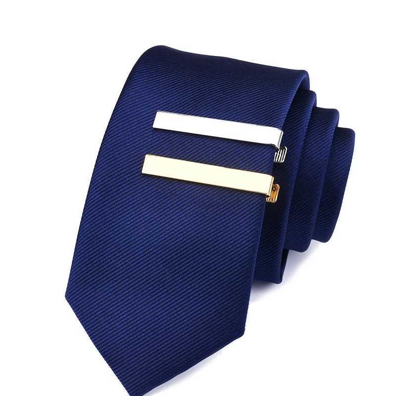 DIY Name Pattern 5.8 * 0.6cm Mens Tie Clip Silver Gold Business Tie Pin Buckle Necklace Customization W240914